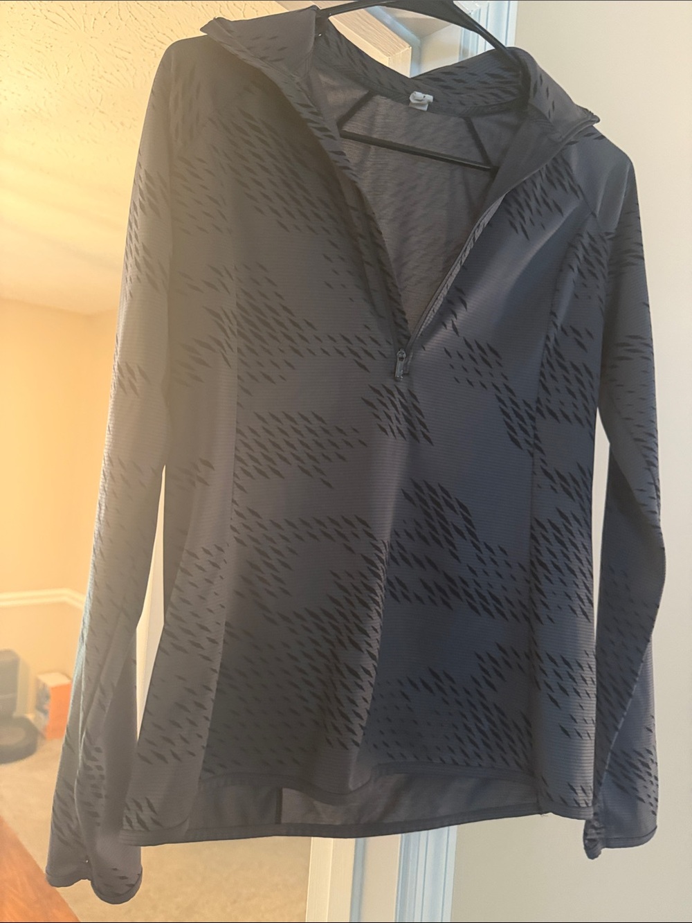 Under Armour Gray and black Running Half-Zip Hoodie